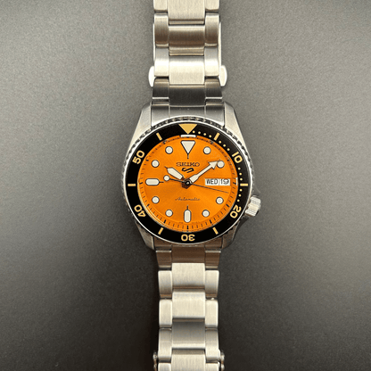 Seiko 5 Sports SRPK35K1 Orange Dial Full Set