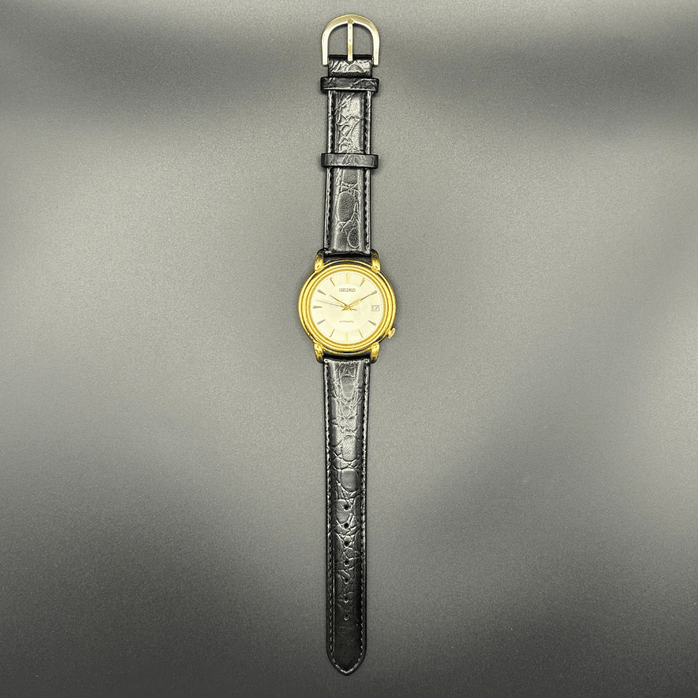Seiko 7002-8010 Automatic, jaren 70, goudkleurig