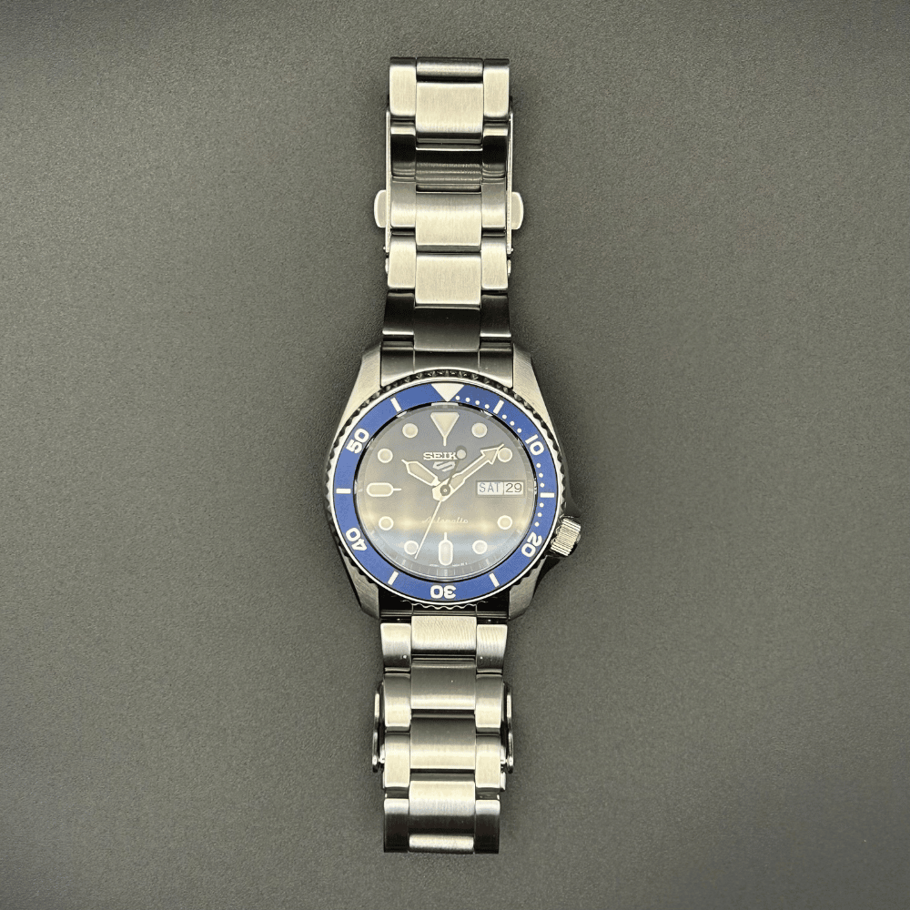Seiko 5 Sports SRPL77K1 “Street Denim”, Blue Dial – Full Set, Warranty