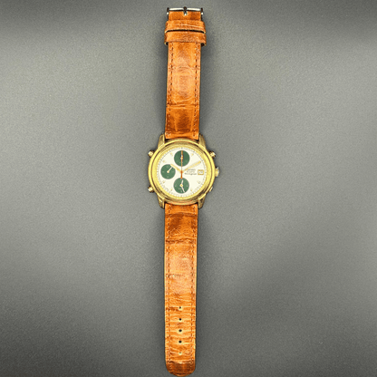Vintage Seiko 7T32-6G10 Chronograaf, 1995, Goudkleurig