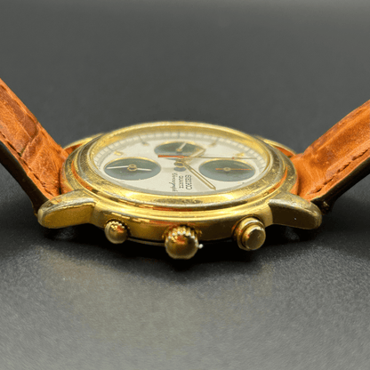 Vintage Seiko 7T32-6G10 Chronograaf, 1995, Goudkleurig