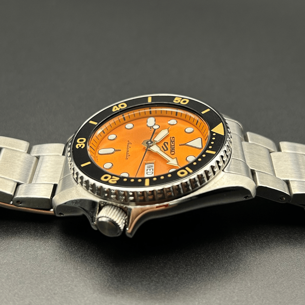 Seiko 5 Sports SRPK35K1 Orange Dial Full Set
