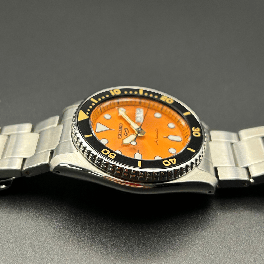 Seiko 5 Sports SRPK35K1 Orange Dial Full Set