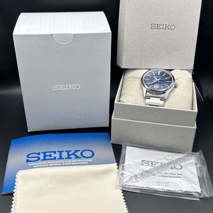 Seiko SUR559P1 Blue Textured Dial Unworn Full set