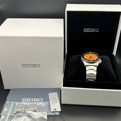 Seiko 5 Sports SRPK35K1 Orange Dial Full Set